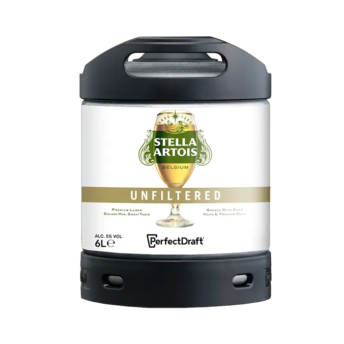 PerfectDraft Stella Artois Unfiltered 6L Keg 1 PerfectDraft Stella Artois Unfiltered 6L Keg